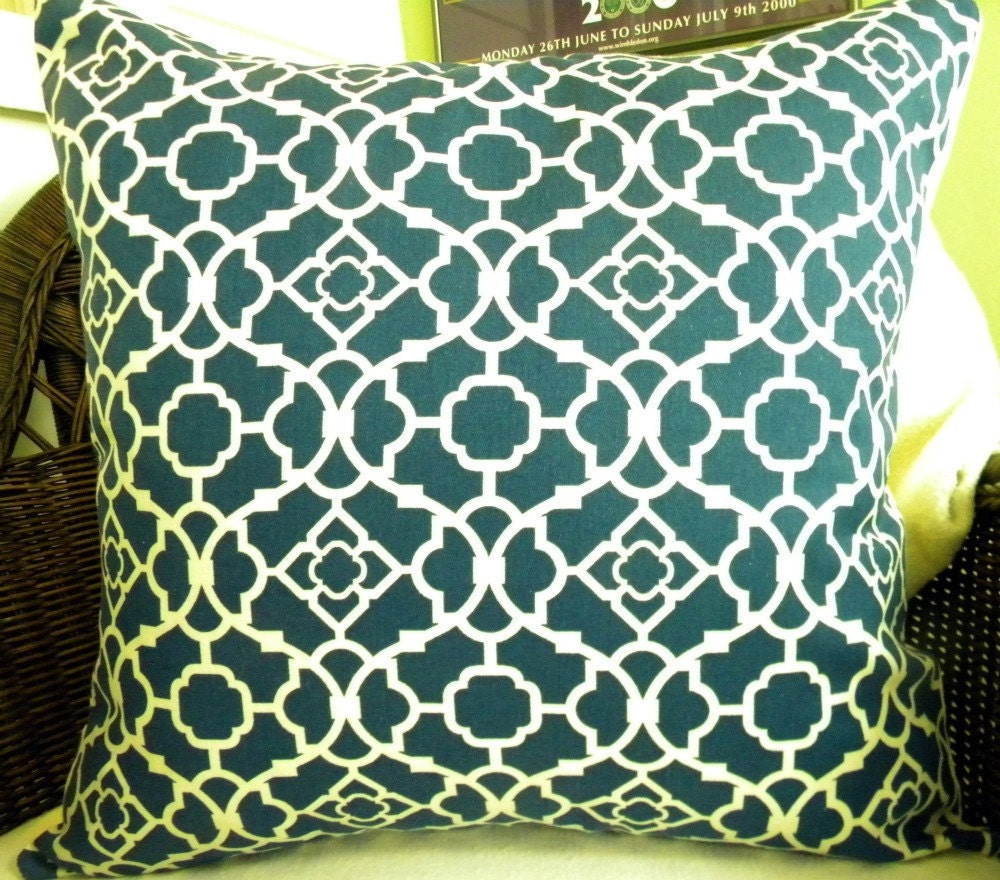 Decorative Pillow Cover - Lovely Lattice Fabric by Waverly - 18 " Square