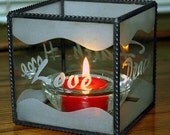 Candle Holder - Peace, Love, Faith, Hope (G1270)
