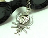Buggy for Steampunk Necklace Vintage 17 Jewels Watch Movement Designed by Mystic Pieces