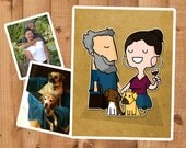 Custom Retro Modern Portrait of YOUR family