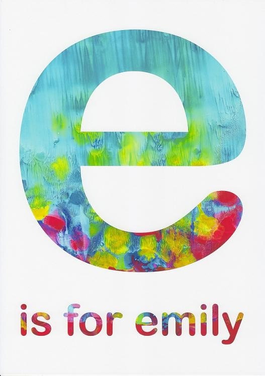 Nursery Art Print (Aqua Any Letter Name print)