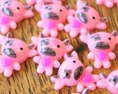 Decoden Cute Cow Puppies Resin Cabochons 5 pcs 20mm