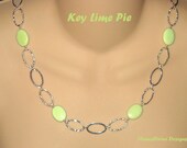 Key Lime Pie - Lemon Chrysoprase Sterling Silver Necklace
