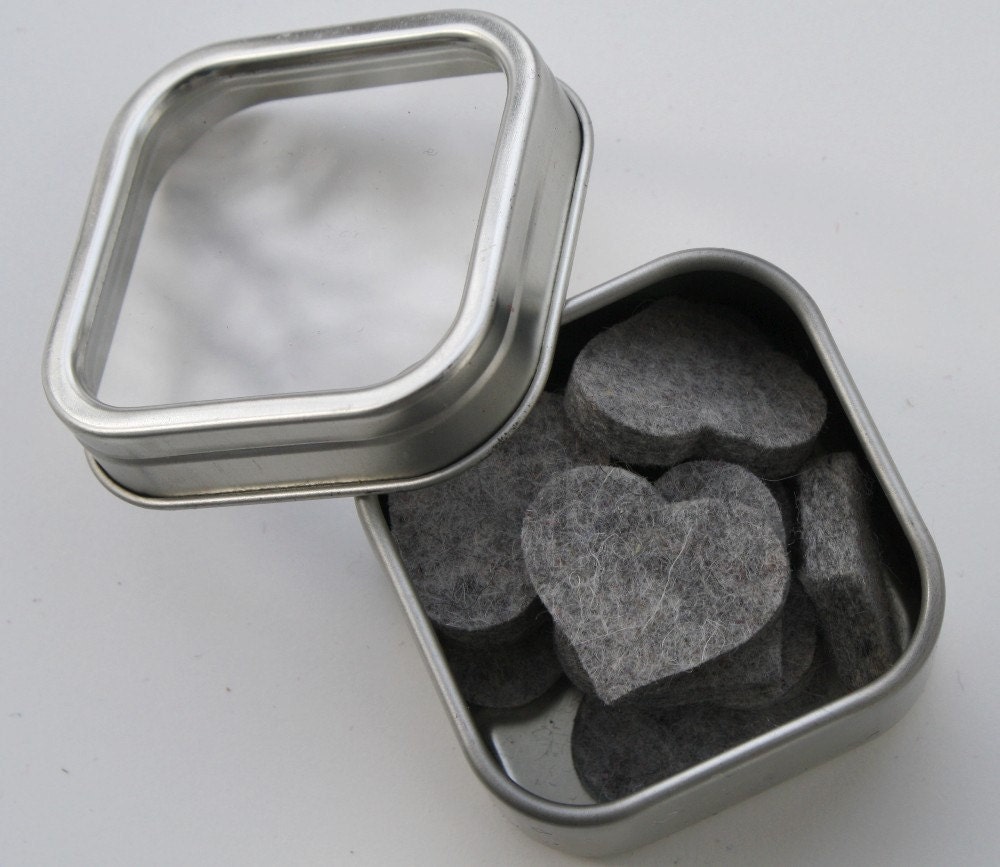 NEW heartfelts in a tiny, terrific, reusable tin- anthracite
