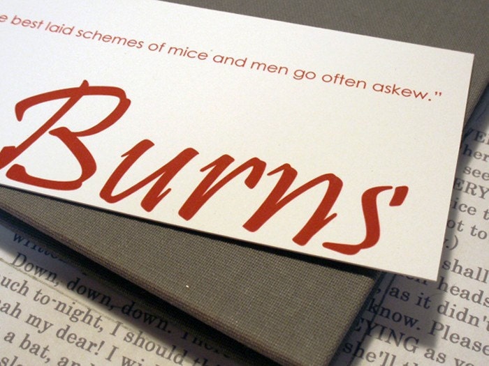 Robert Burns Quote Bookmark
