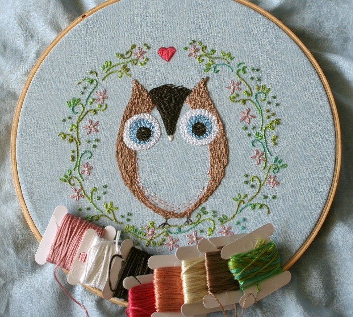 Embroidery pattern 7. Ofelia Owl