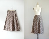 plaid wool skirt / 70s plaid skirt / Chevron Plaid