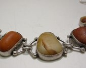 Riverstone bracelet set in sterling silver