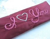 Lavender and Flaxseed Eye Pillow with Hand Embroidery by Dolce Dreams