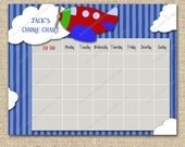 Chore Chart,Airplane Design, Print Your Own Weekly Schedule