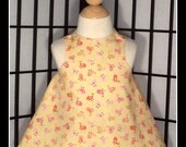 Tiny Cheerful Birdies Reversible Wrap Dress 3m-6m