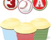 Baseball Party Cupcake Package