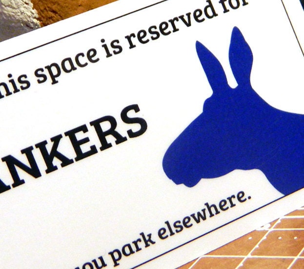 8 laminated bad parking mini notes - jackasses (WG210 )