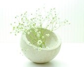 Baby Earth Concrete Planter in White