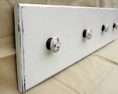Shabby Chic Coat Rack Vintage white distressed