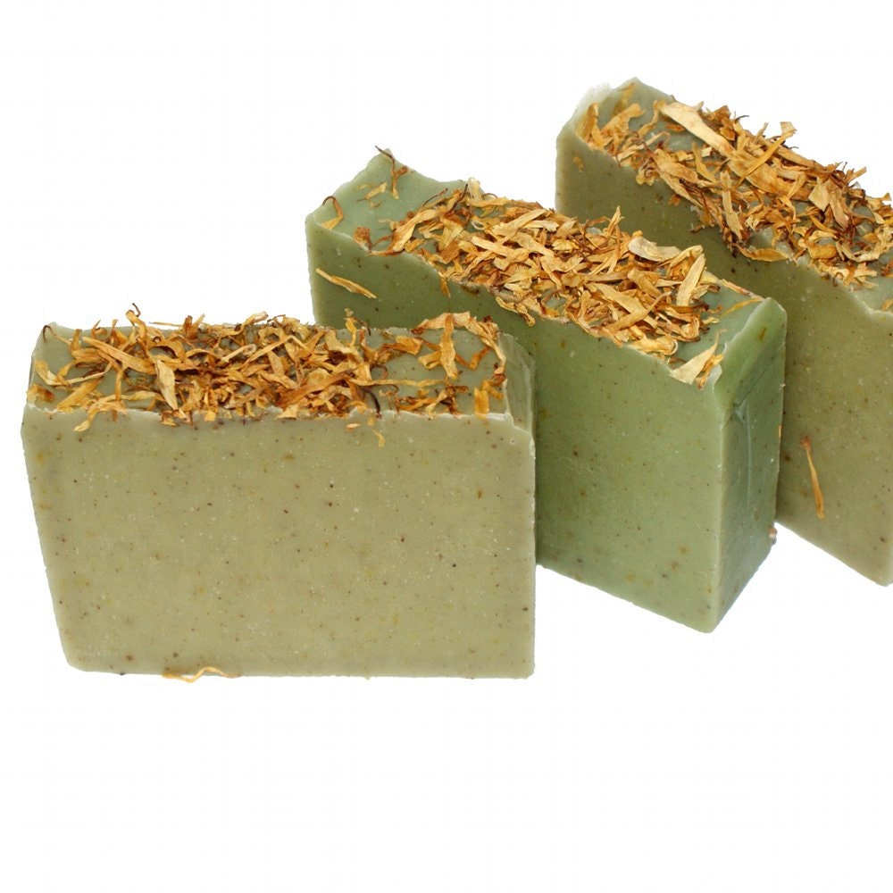 Handmade Shea Butter Soap - Exfoliating Lettuce Gardener's Goat Milk Soap - Scrub Away Garden Dirt with Natural Ingredients