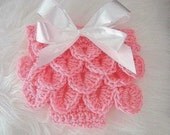CROCHET  supplies PATTERNs Diaper Cover ,  416, Crocodile Stitch, tushie cover, nappy cover... newborn to 12 months