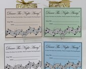 Wedding Party Song Request Cards - Dance The Night Away - Pack of 50, Choose A Color