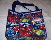 GO GREEN Fun Purse made with Recycled Juice Pouches Cherry, Tropical Punch, Raspberry