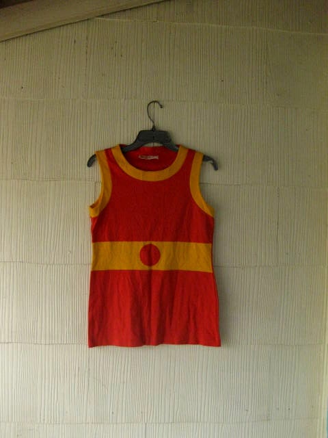 VINTAGE 70s tank top RISING SUN