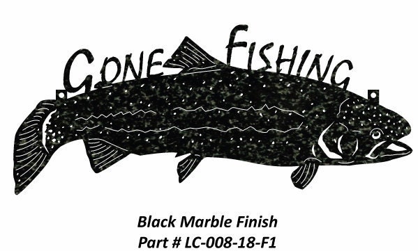 Laser Creek "Gone Fishing" Stainless Steel Wall Art