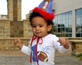 Boys First Birthday Football Shirt and Hat - first birthday, second birthday, third birthday, fourth birthday, fifth birthday