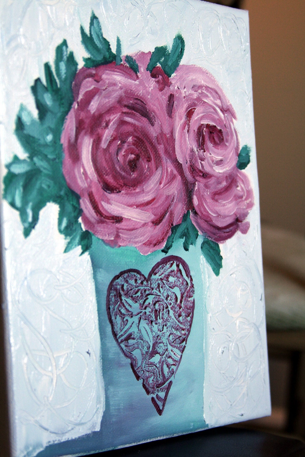 8x10, Original Painting, Still Life, Rose, Valentine's Day