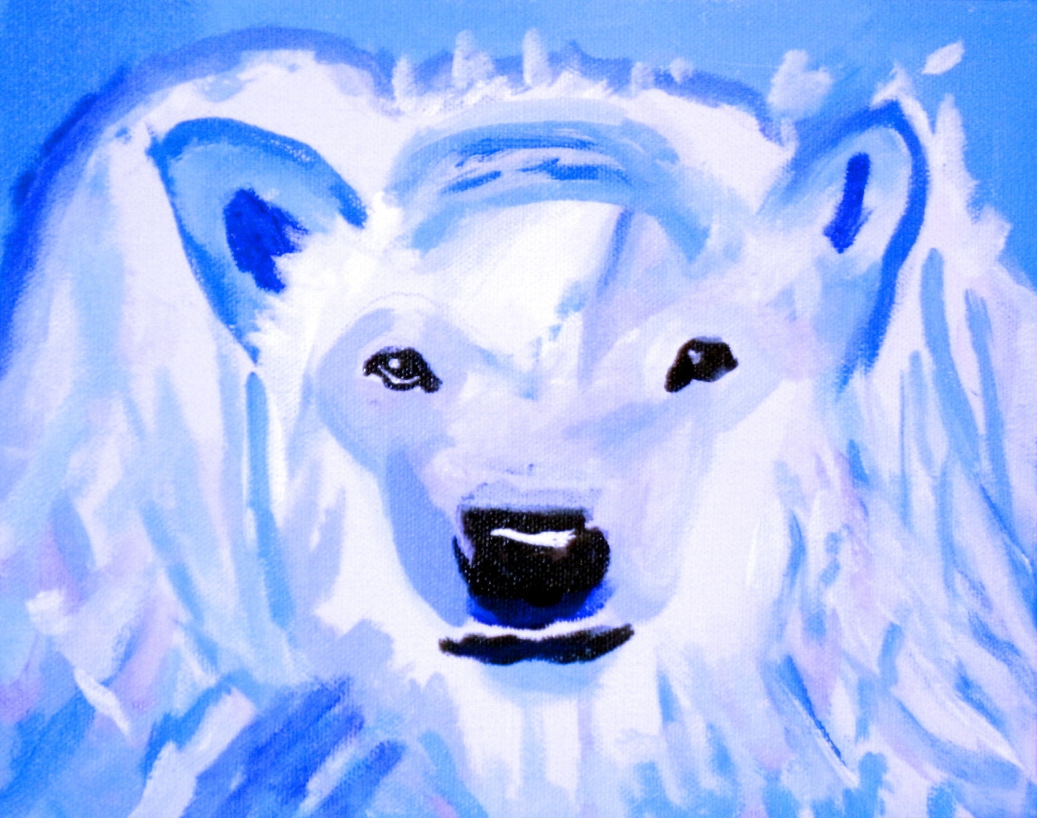 A Polar Bear Painting 8X10