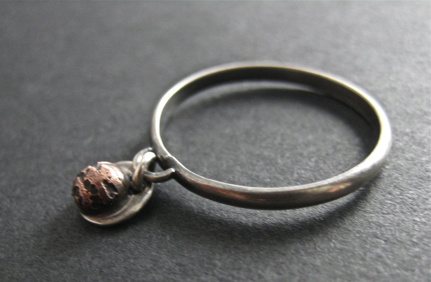 Mixed Metal Charm Ring Sing  Artisan Jewelry
