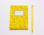 Small notepad, yellow bird pattern