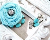 Tiffany Blue Special Occasion Statement Necklace Set