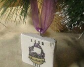 Personalized Easter Basket Ornament, Purple, including Gift Box