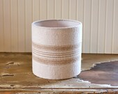 Rustic Grain Sack Drum Lampshade
