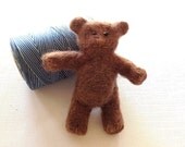 Teddy Bear Needle Felted Tiny Toy