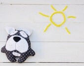 Jack black smiling dog.Toy
