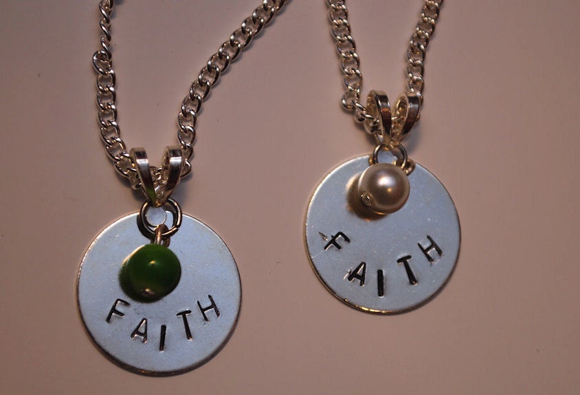 Handstamped "Faith" Pendant