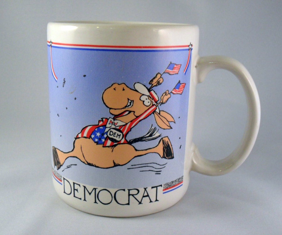 democrat donkey mug by Hallmark 80s
