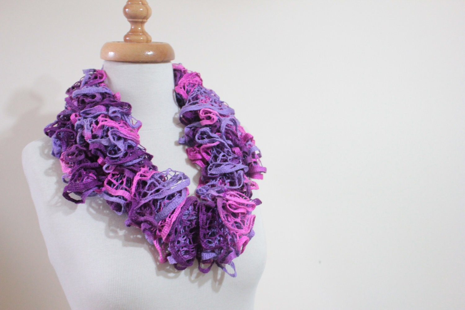 Colorful Frilly  Scarf - Wonderful Christmas Gift , Orange Cobalt Caramel Black Pink Plum Spring Fashion READY TO SHIPPING