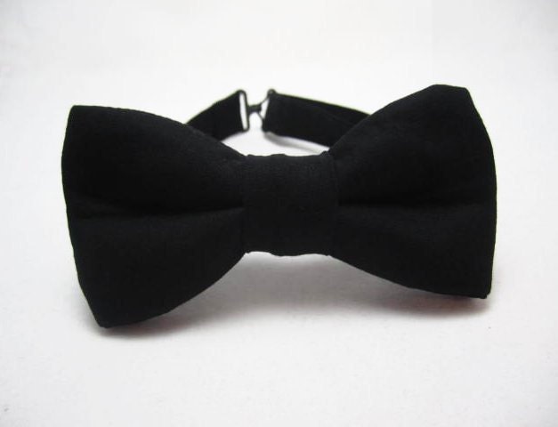 Bow tie Solid Black for Newborns - Adults