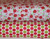 1/2 yard Bundle -Hoo's in the Forest Floral - Alphabet Soup Beads - Fabric - Riley Blake - 1 yd total