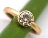 Moissanite 1 Carat In 14k Yellow