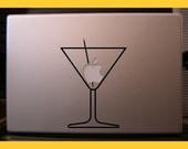Appletini Macbook sticker decal in black or white - Free shipping to Canada and USA