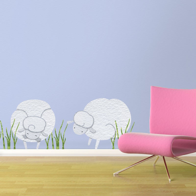 Sheep Wall Stickers Wall Decals for Baby Room, Girls Room, Boys Room