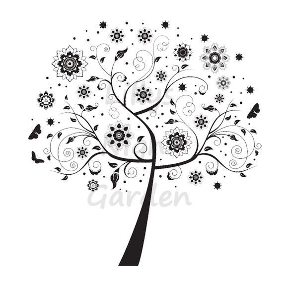 Digital Stamp, Tree, Digi Stamps, 'Chic Tree 3'