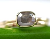 Rose Cut Gray Diamond Ring - One Of A Kind