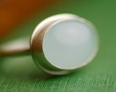 Aquamarine and Sterling Silver Ring