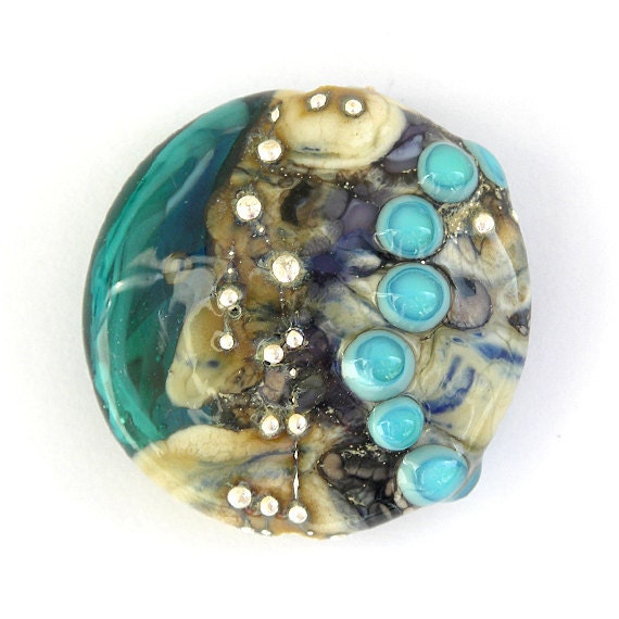 Wishing Stone 3 - Handmade Lampwork Glass Focal Bead by Sarah Hornik
