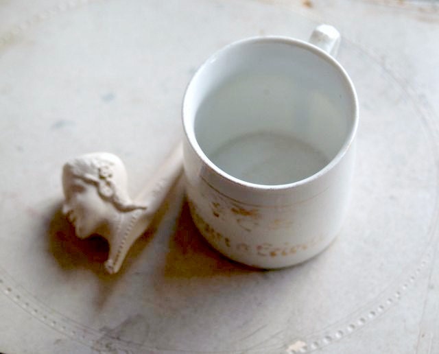 Antique 1800s Porcelain Souvenir Mug