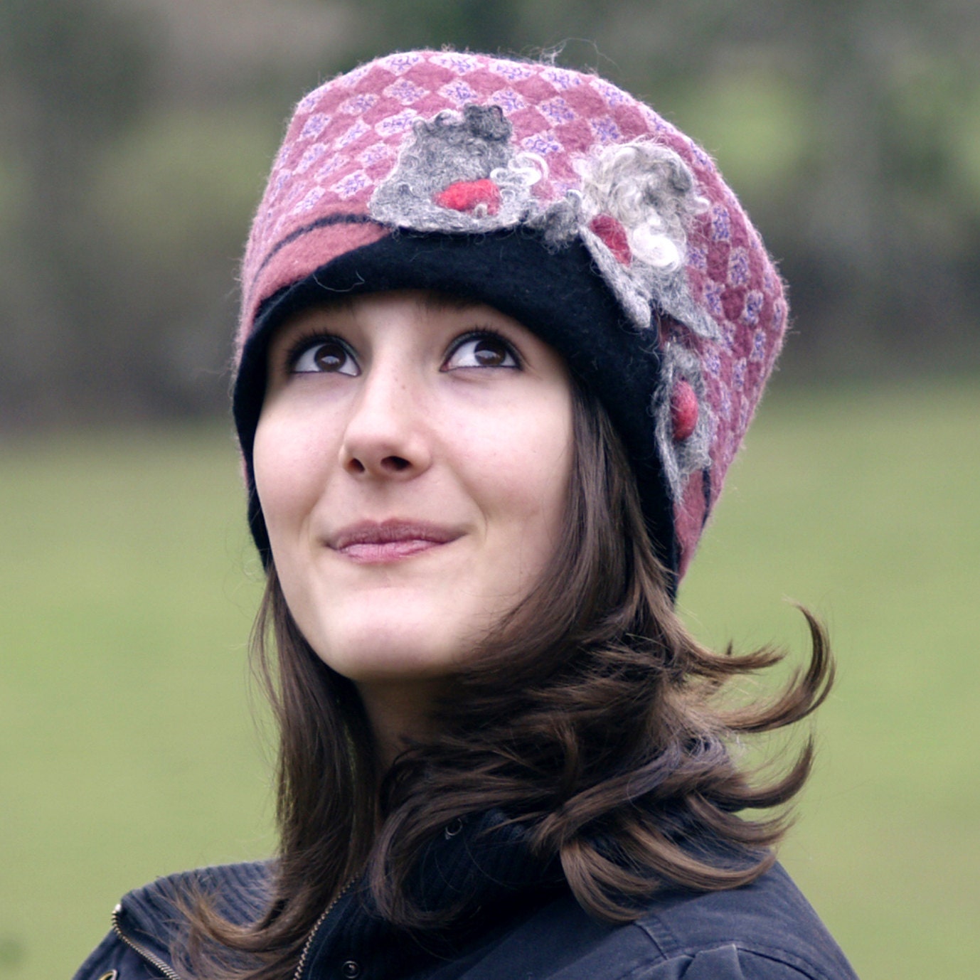 felt merino wool hat handmade in france gracie
