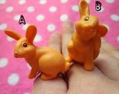 Curious Alice in Wonderland Rabbit BFF Friendship Rings